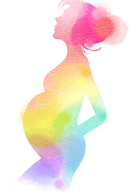 Grafika kobiety w ciąży
