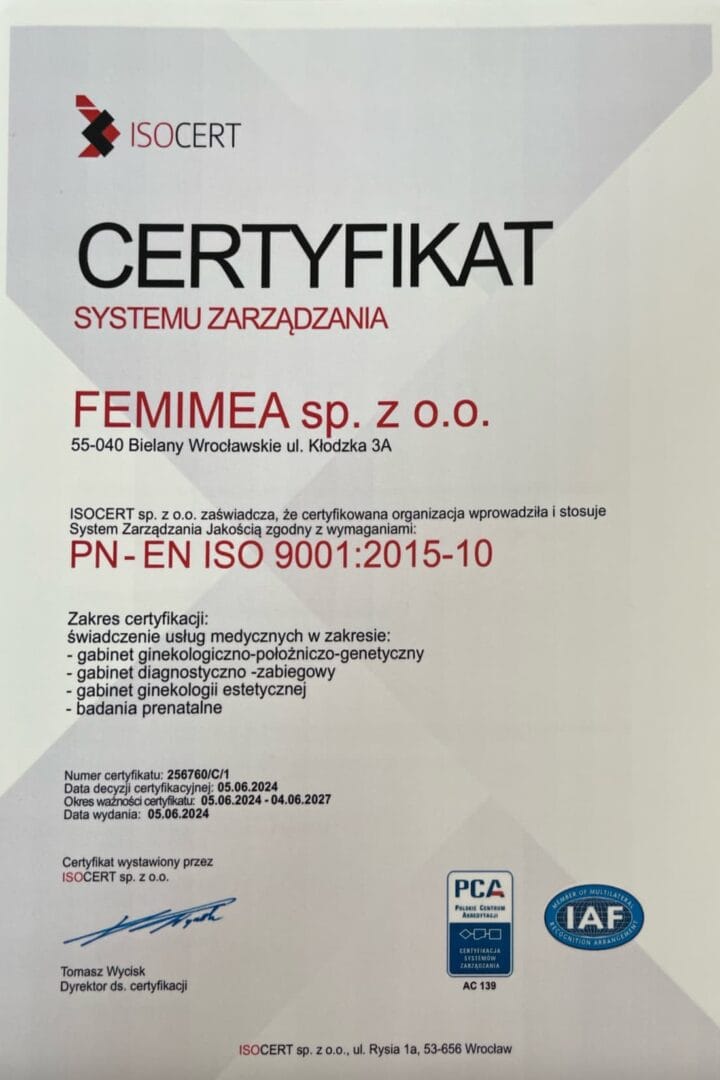 Certyfikat systemu zarządzania