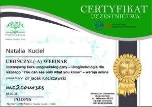 Certyfikat dr Kociszewski