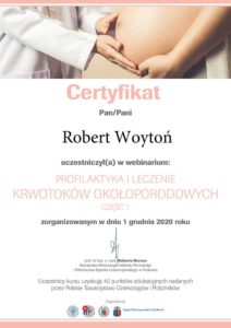 Certyfikat - profilaktyka